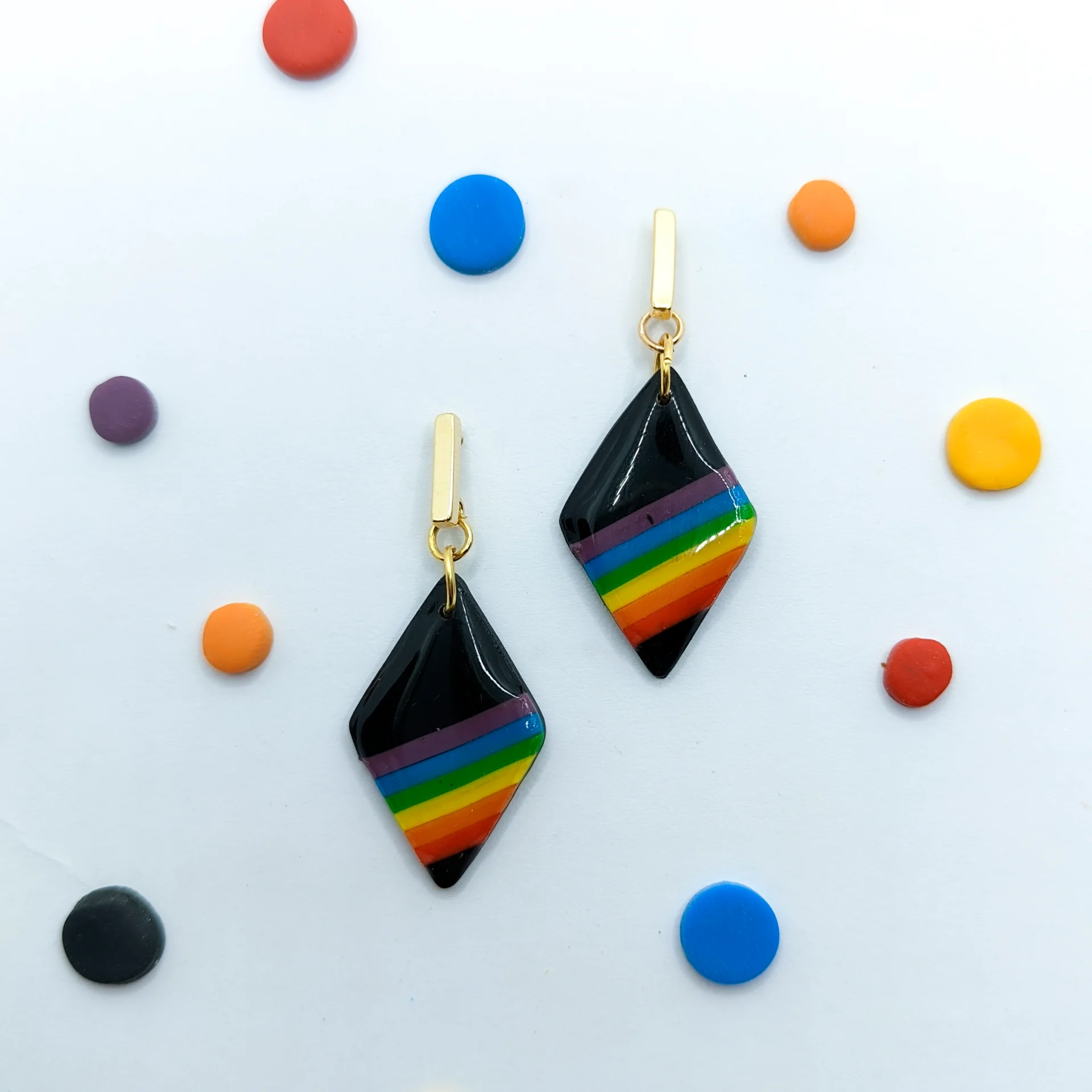 Pendientes orgullo rombo bandera