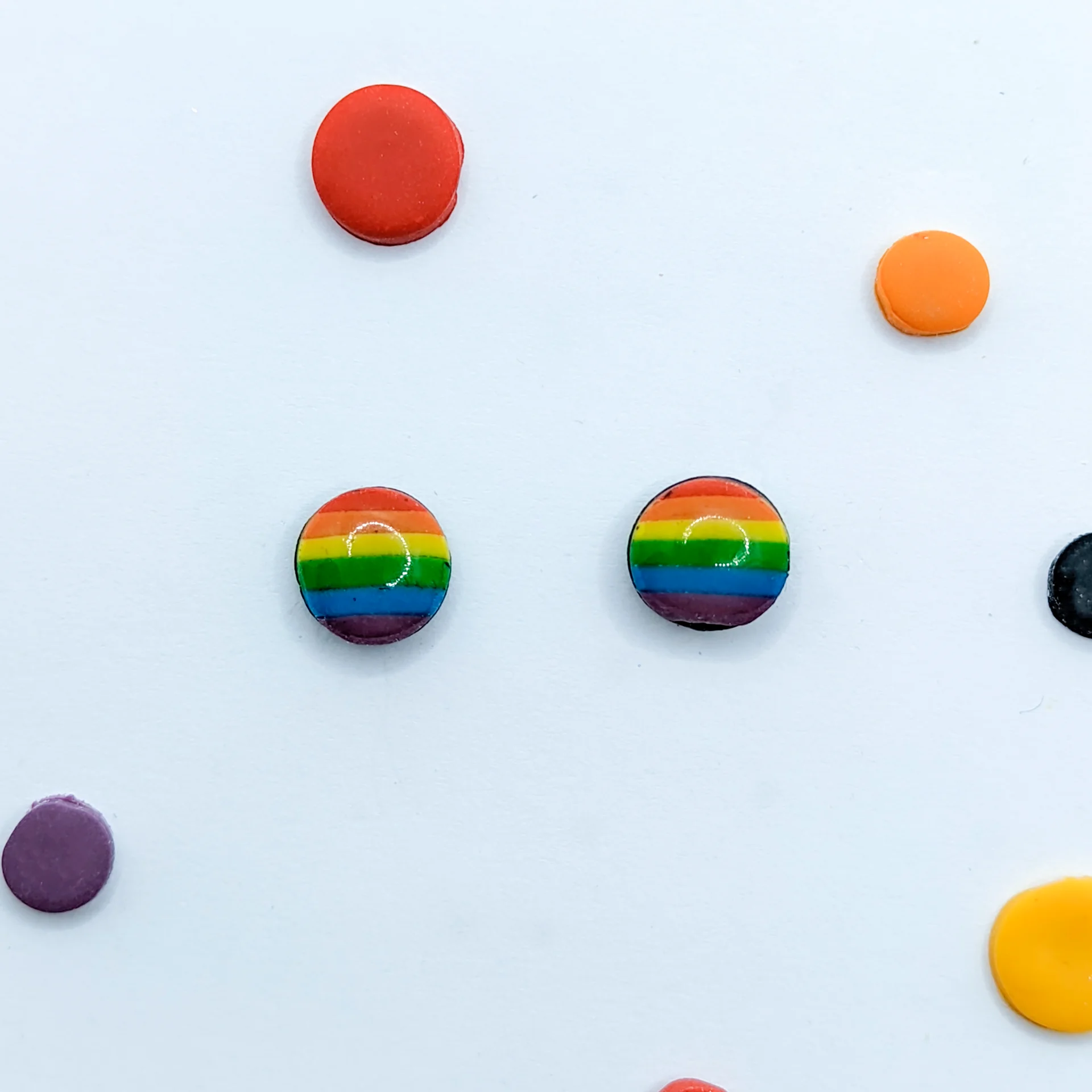 Pendientes Orgullo círculo bandera mini