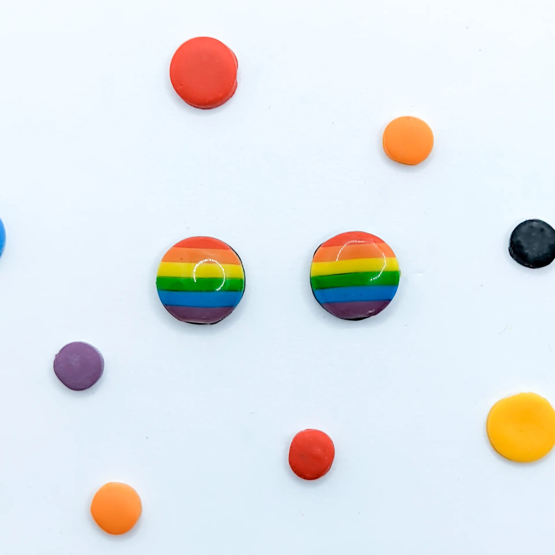 Pendientes Orgullo círculo bandera
