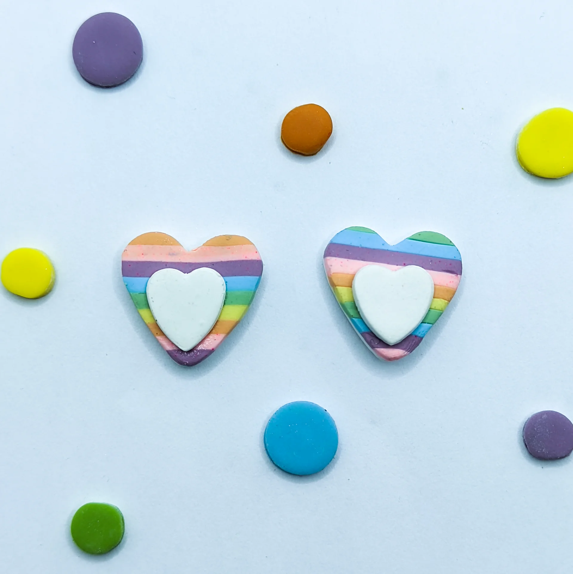 orgullo pastel corazon doble