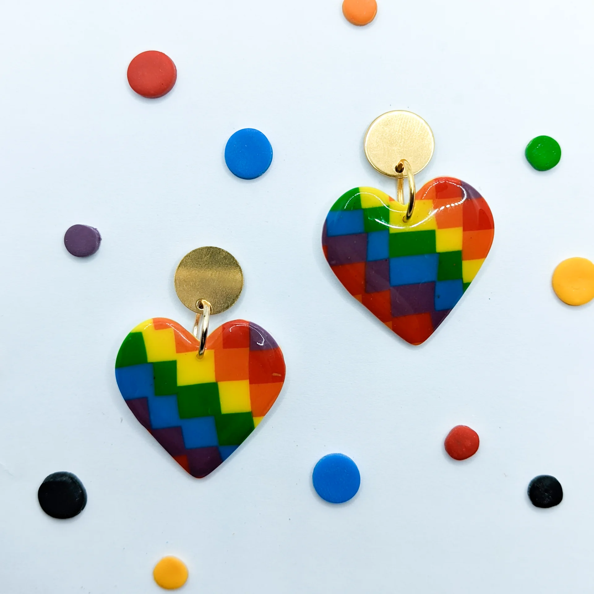 Pendientes orgullo corazon grande